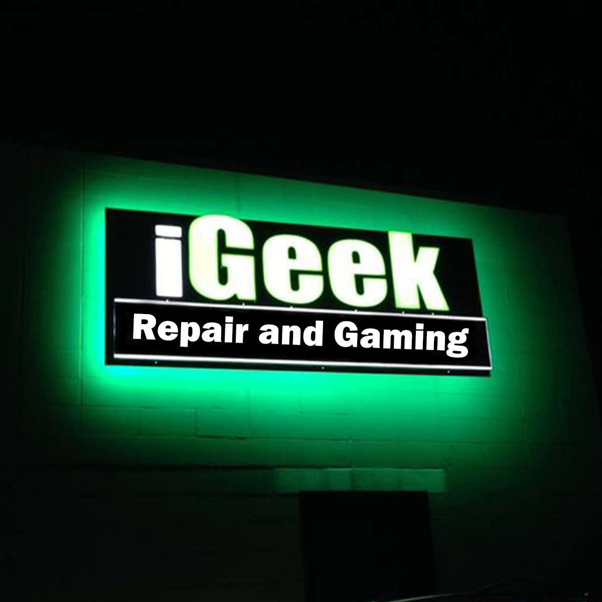 igeek sign with repair and gaming